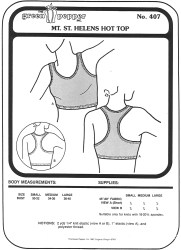 407 GREEN PEPPER MS MT ST HELENS HOT TOP BANDEAU PATTERN S-L